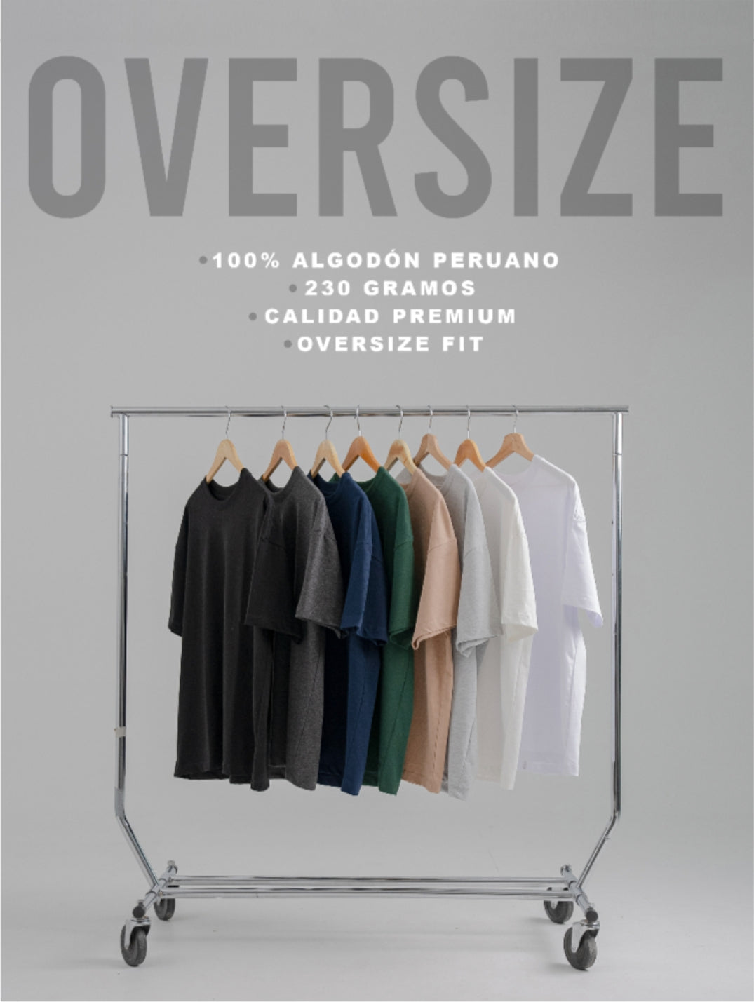 CAMISETA OVERSIZE X3 - (AZUL NAVY, NEGRO, BLANCO)