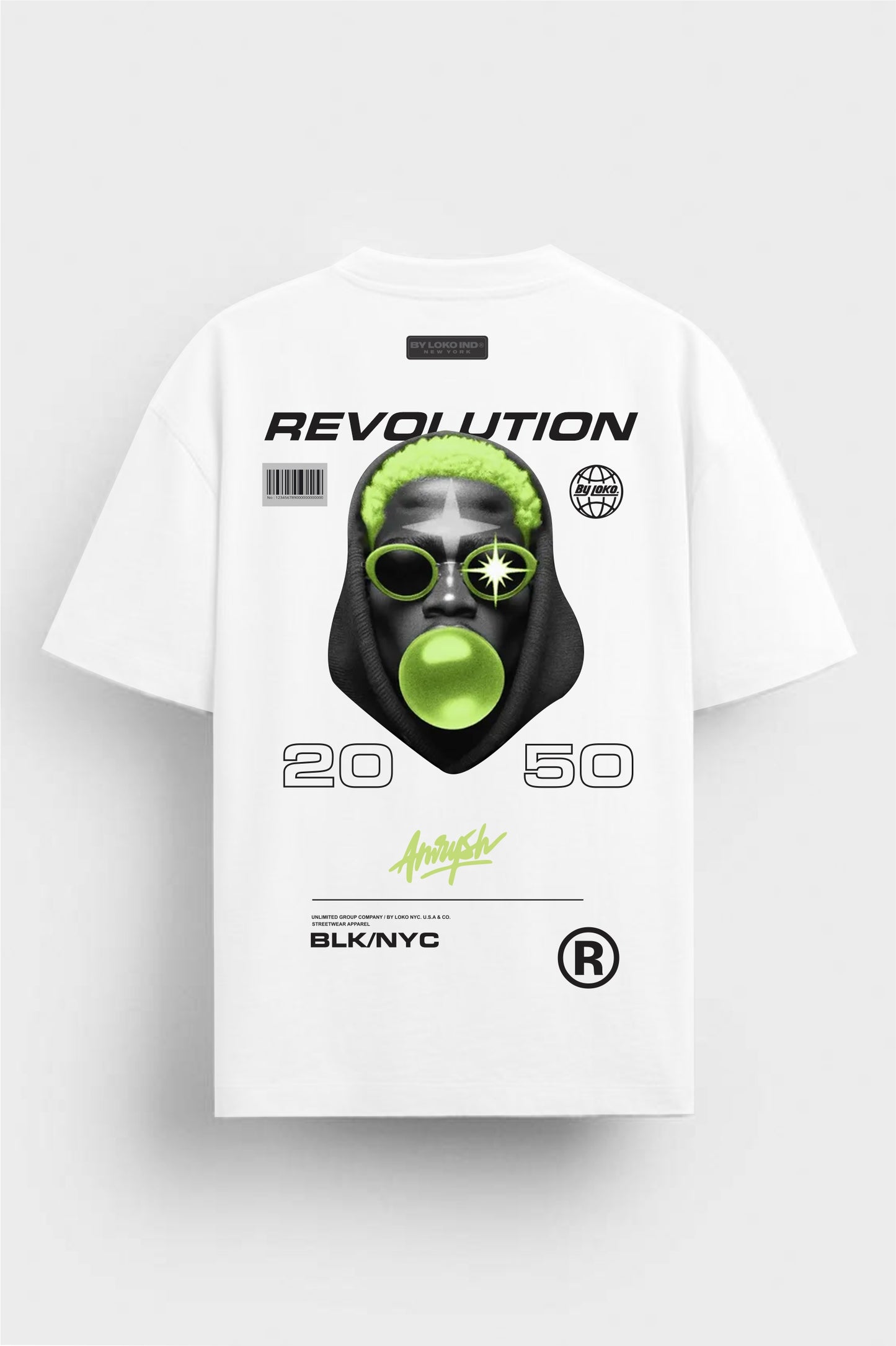Camiseta Oversize Revolution 210gr algodón premium