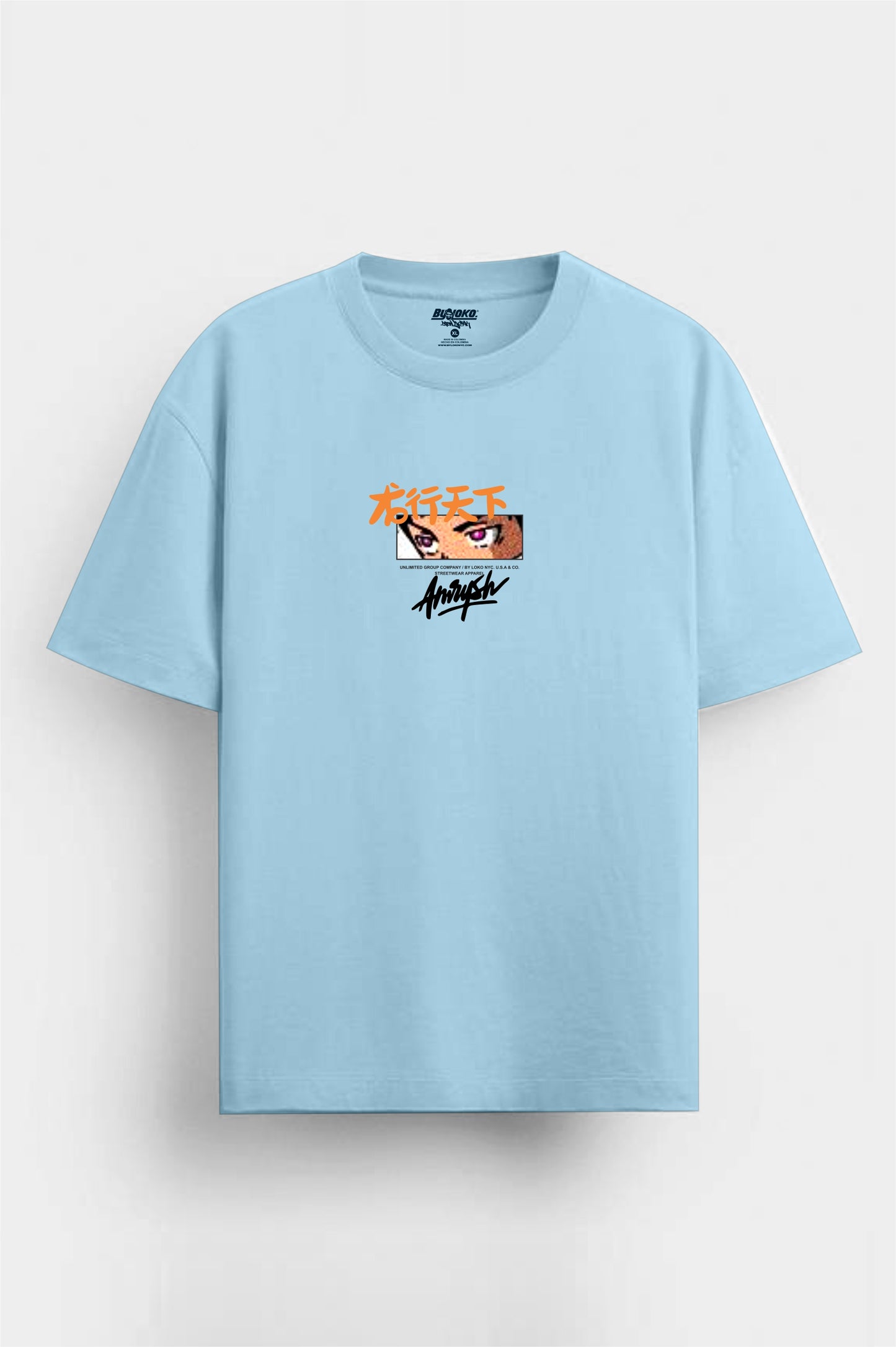 Camiseta Oversize Anime 210gr algodón premium