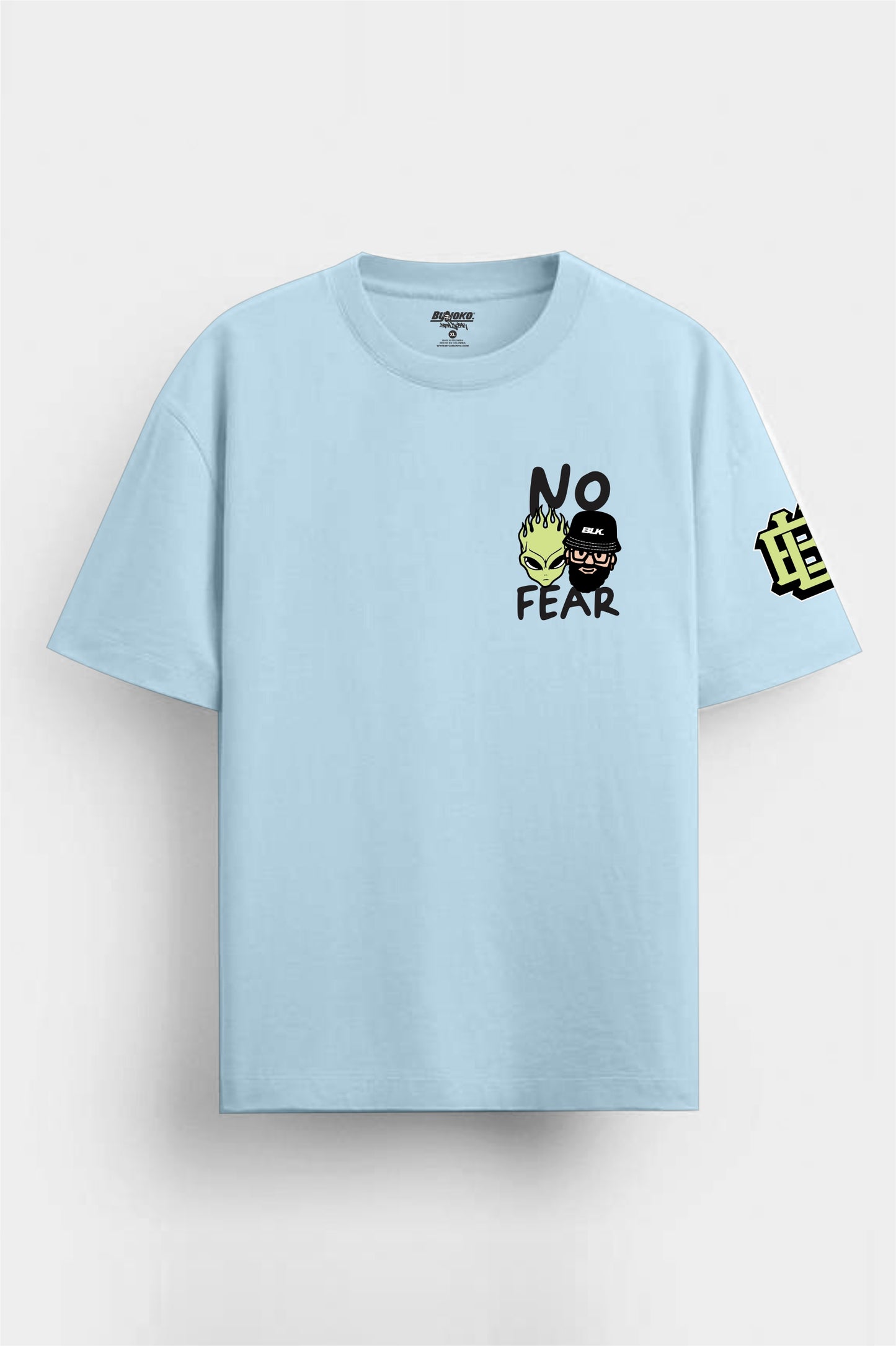 Camiseta Oversize No Fear 210gr algodón premium
