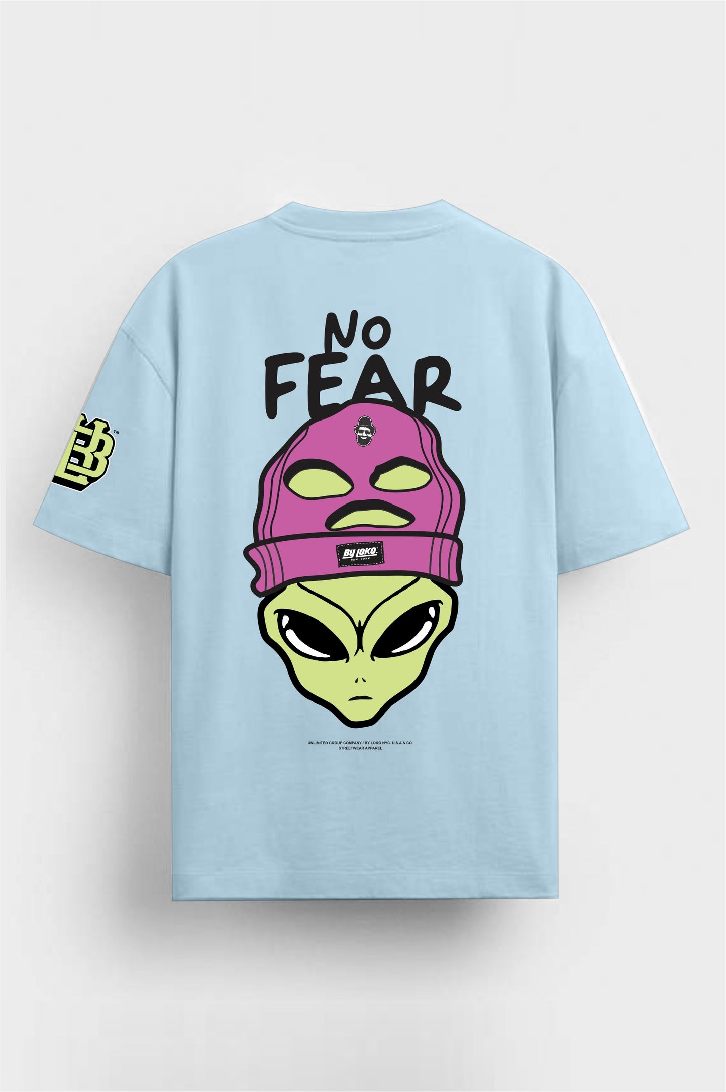 Camiseta Oversize No Fear 210gr algodón premium