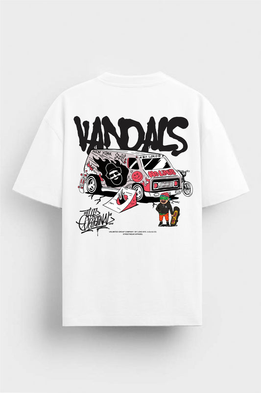 Camiseta Oversizer Vandals 210gr algodón premium