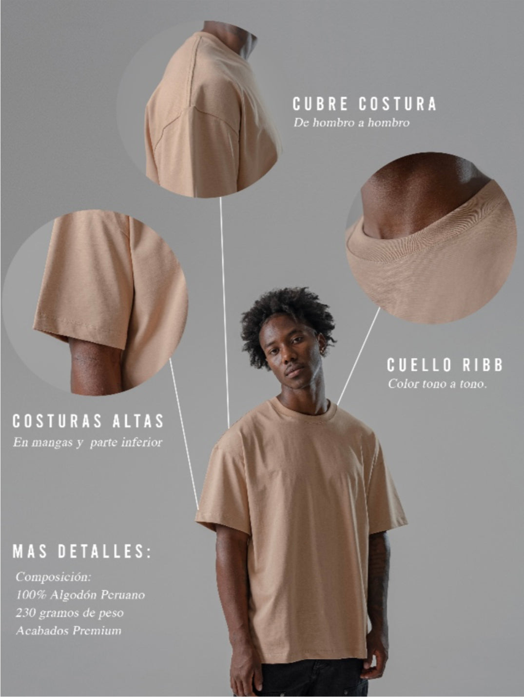 CAMISETA OVERSIZE X3 - (AZUL NAVY, NEGRO, BLANCO)