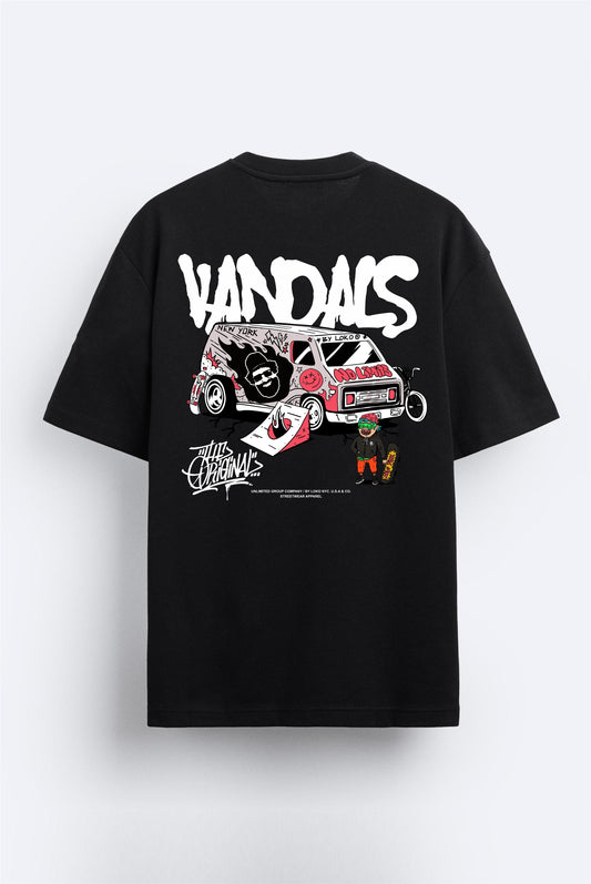 Camiseta Oversizer Vandals 210gr algodón premium