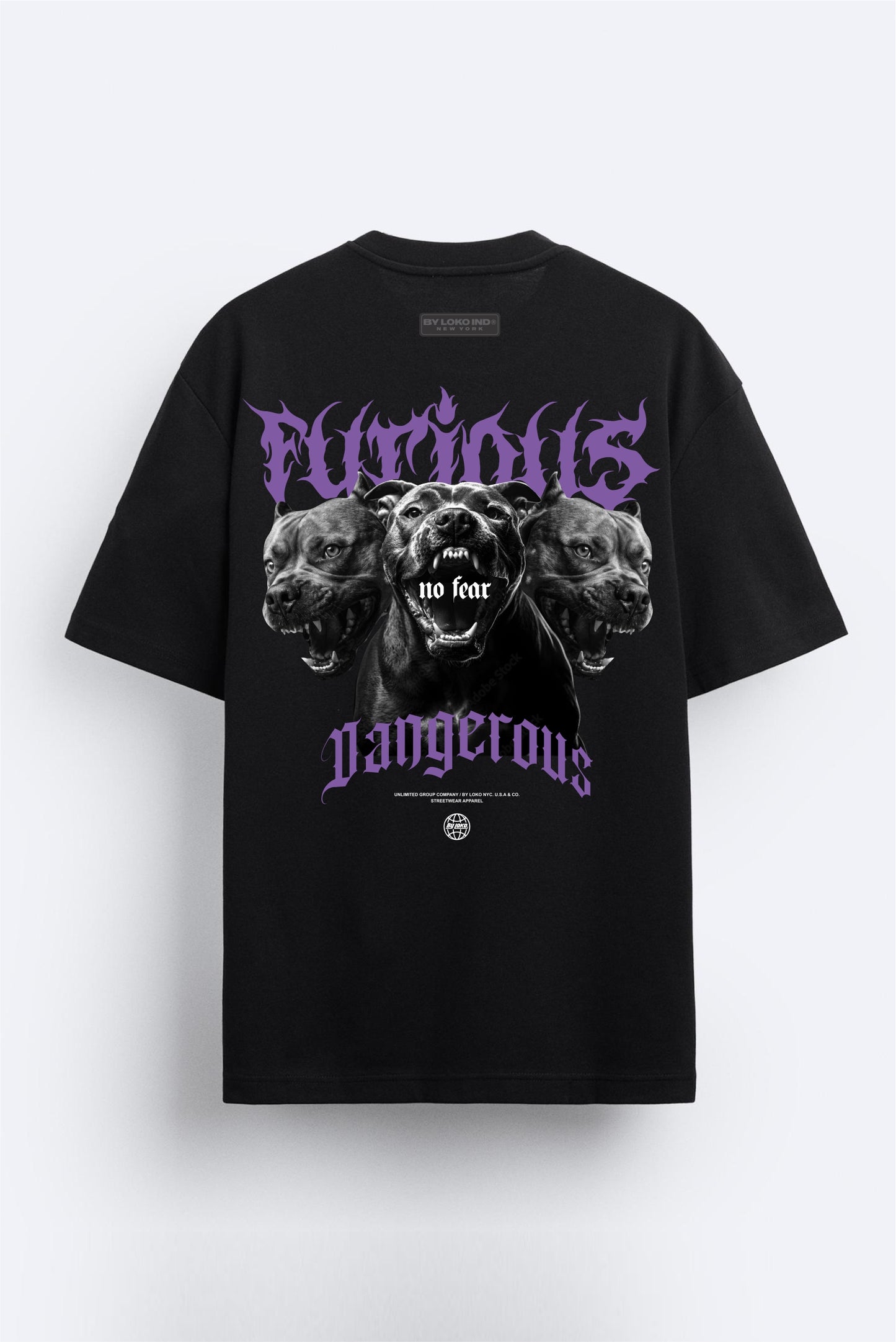 Camiseta Oversize Furious 210gr algodón premium