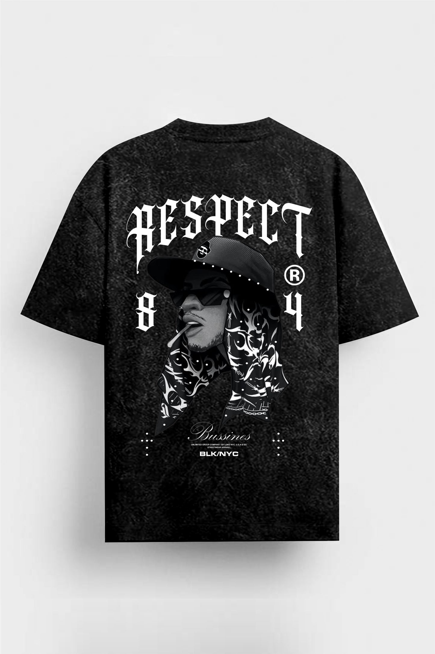 Camiseta Regular Acid Wash Respect 210gr algodón