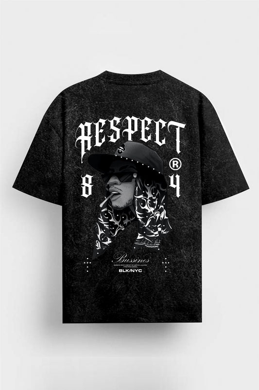 Camiseta Regular Acid Wash Respect 210gr algodón