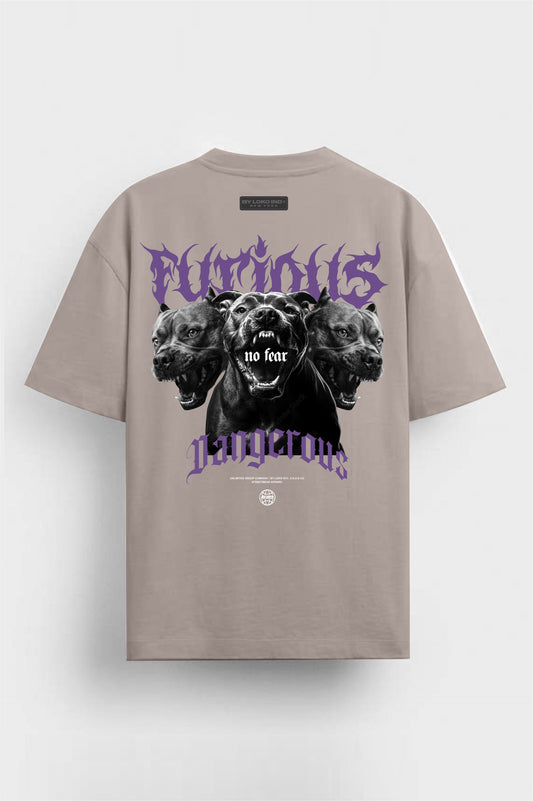 Camiseta Oversize Furious Nude  210gr algodón premium