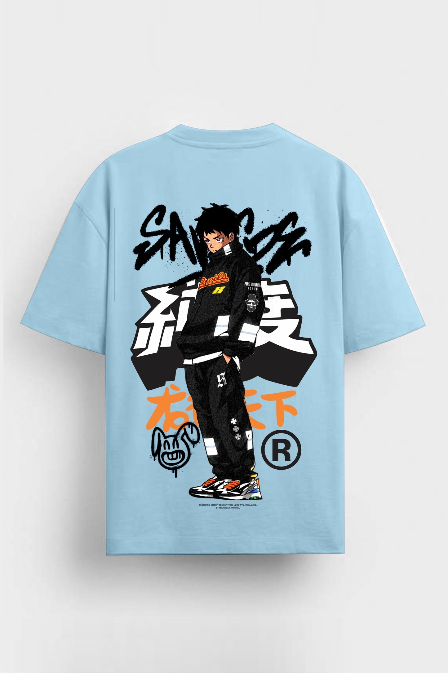 Camiseta Oversize Anime 210gr algodón premium