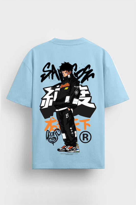 Camiseta Oversize Anime 210gr algodón premium