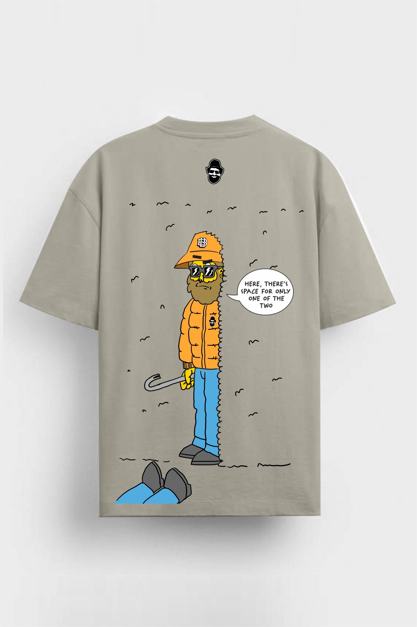 Camiseta Oversize HOMER  210gr algodón premium