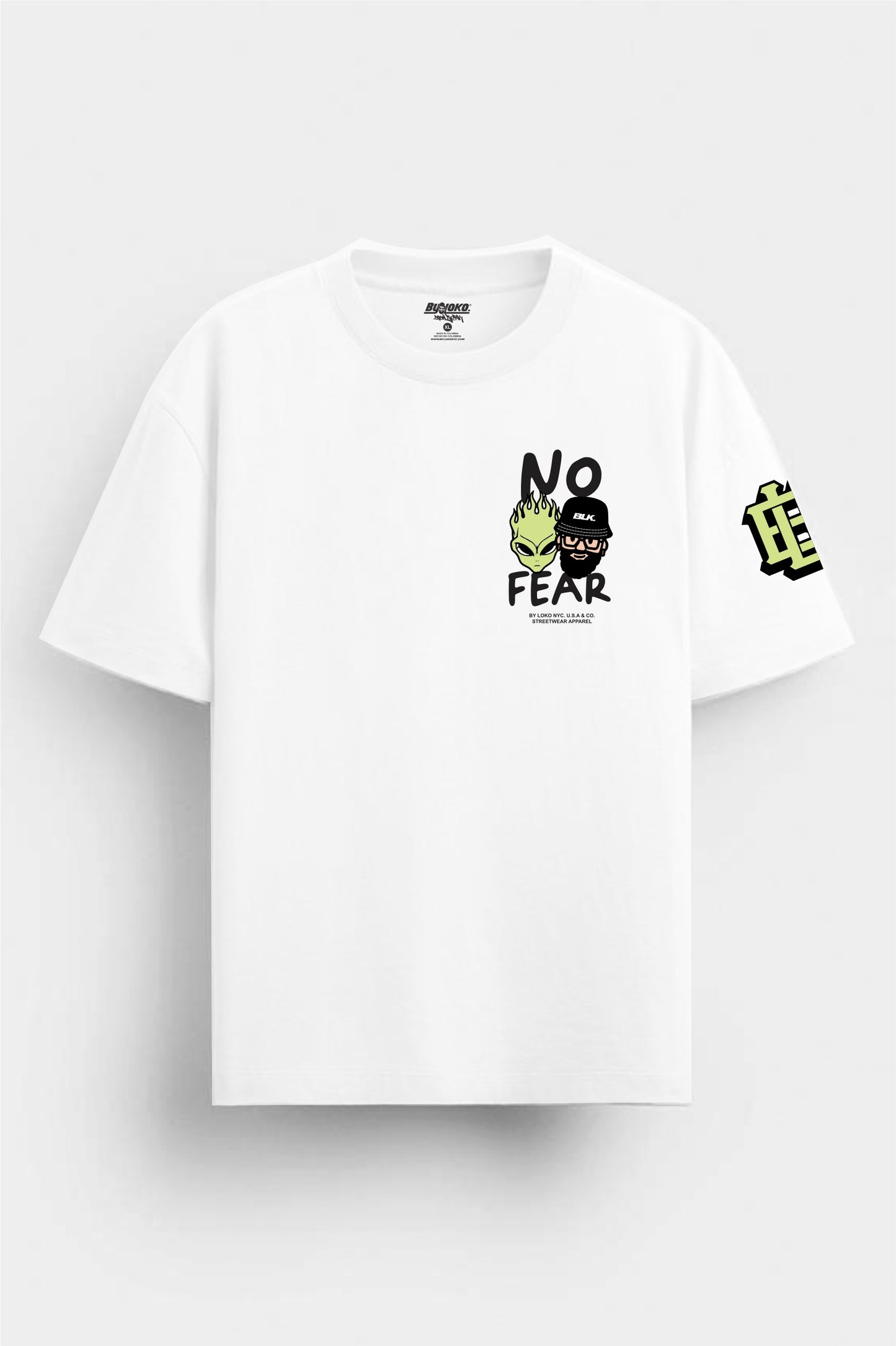 Camiseta Oversize No Fear 210gr algodón premium