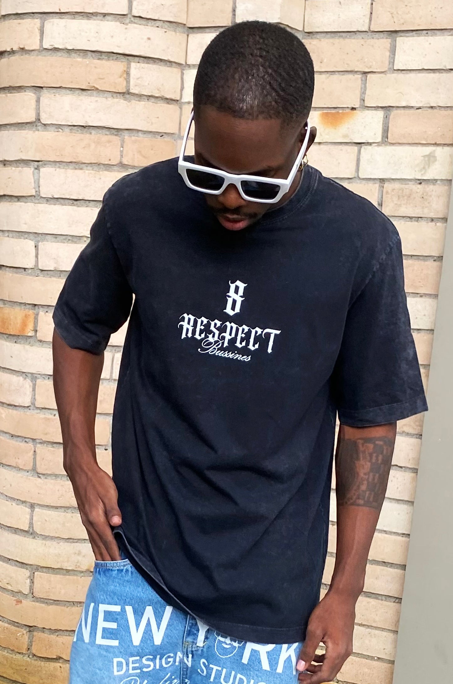 Camiseta Regular Acid Wash Respect 210gr algodón