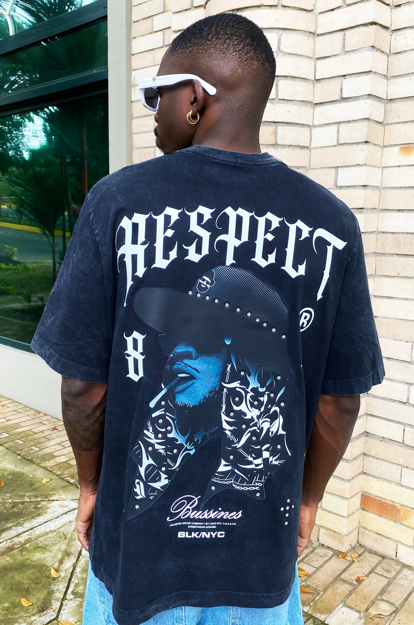 Camiseta Regular Acid Wash Respect 210gr algodón